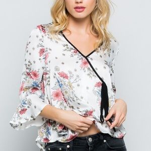 White floral top
